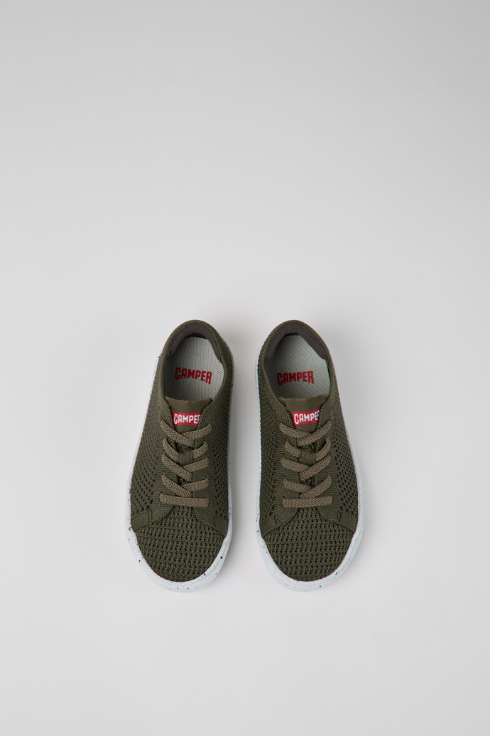 Camper Peu Touring - Zapatillas verdes para niños de textil