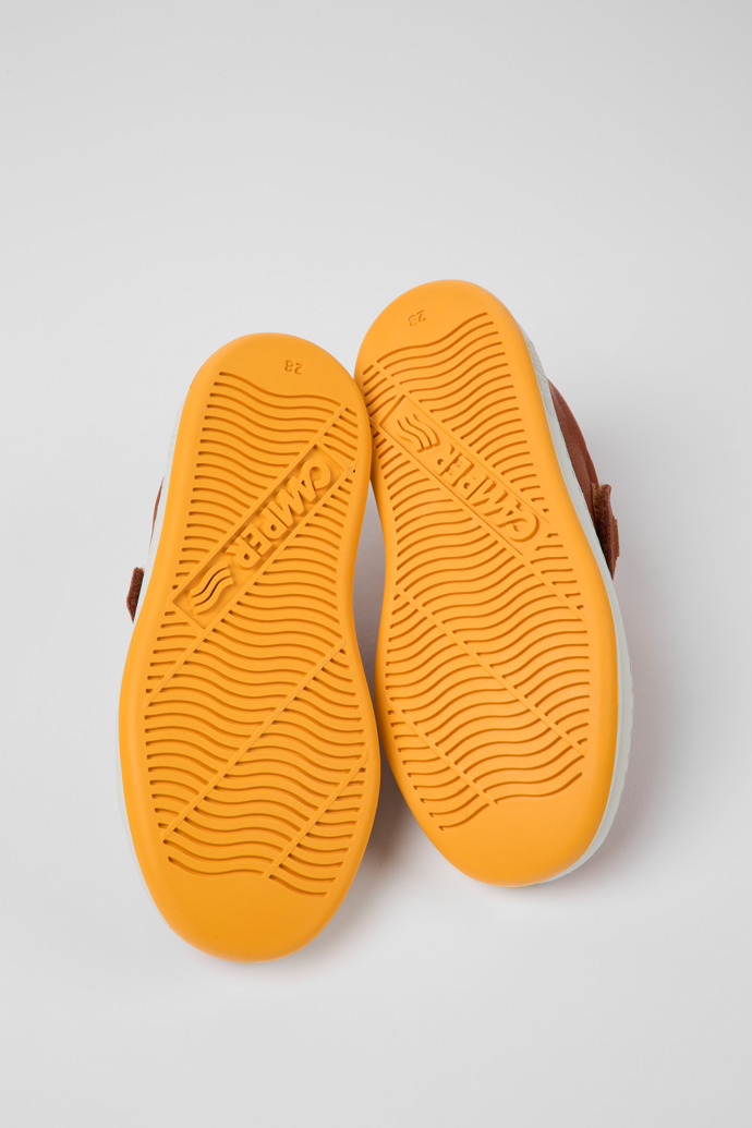 Camper Runner - Zapatillas de piel marrón para niños