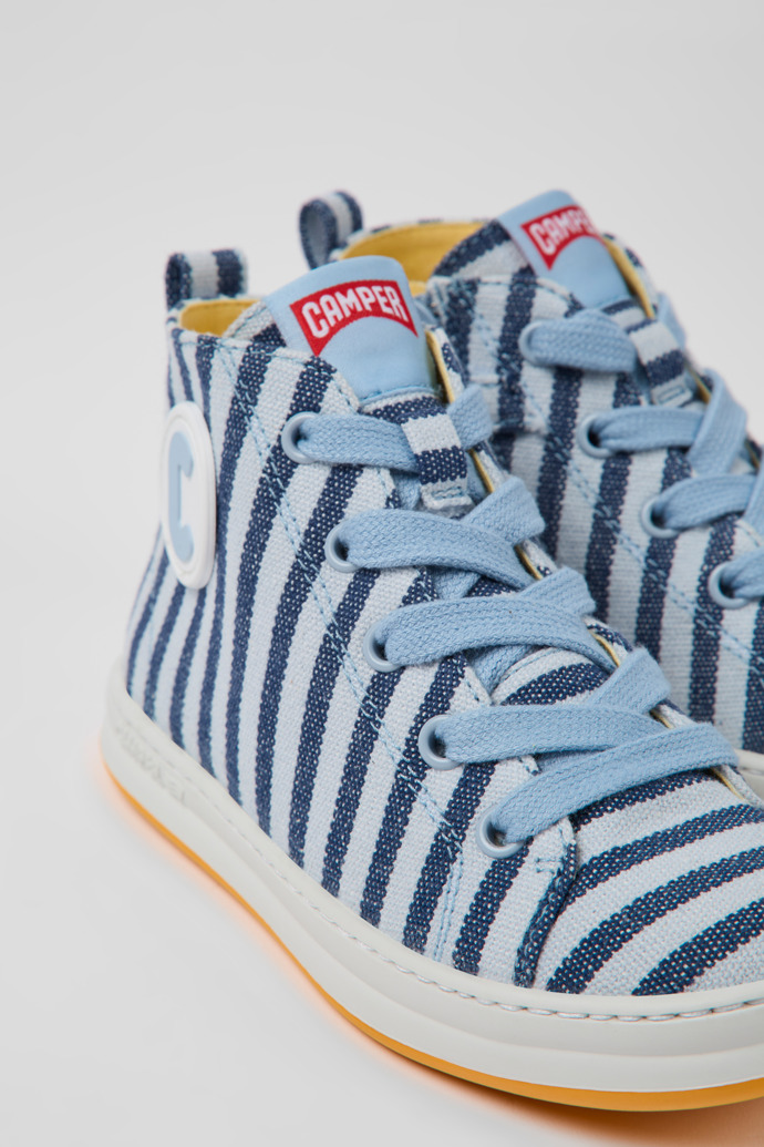 Camper Runner - Zapatillas azules y blancas para niños de textil