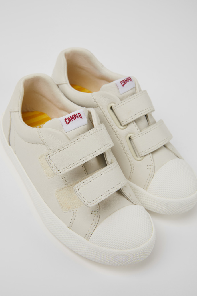 Camper Pursuit - Zapatos de piel blancos para niños