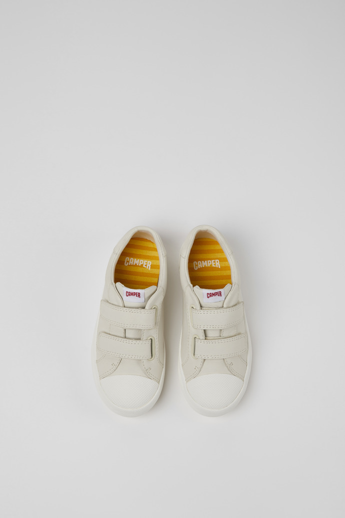 Camper Pursuit - Zapatos de piel blancos para niños