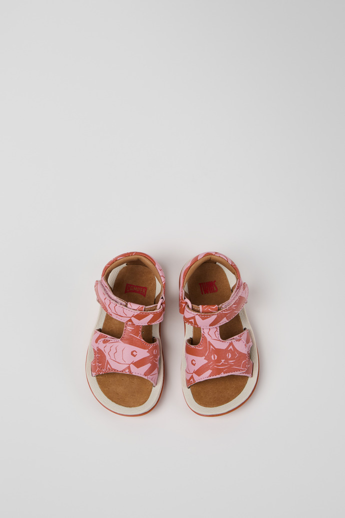 Camper Twins - Sandalias de piel multicolor para niños.