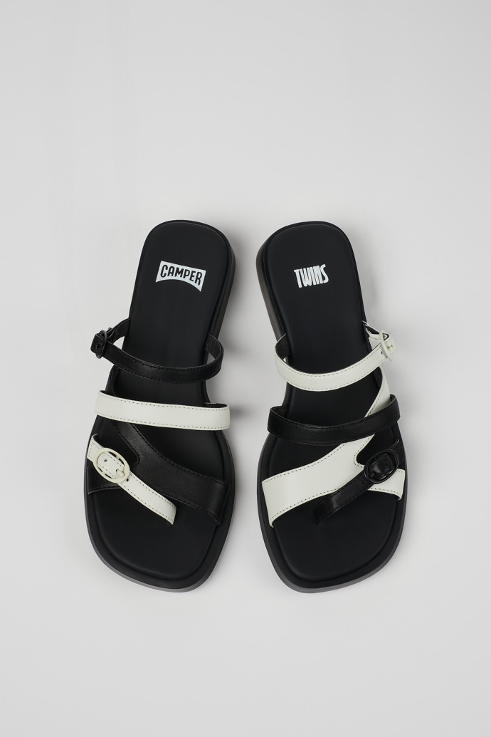 Camper Twins - Sandalias abiertas de piel multicolor para mujer