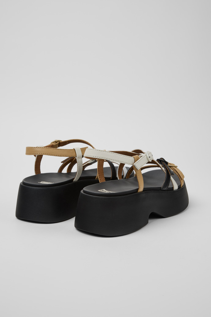 Camper Twins - Sandalias de piel multicolor para mujer.