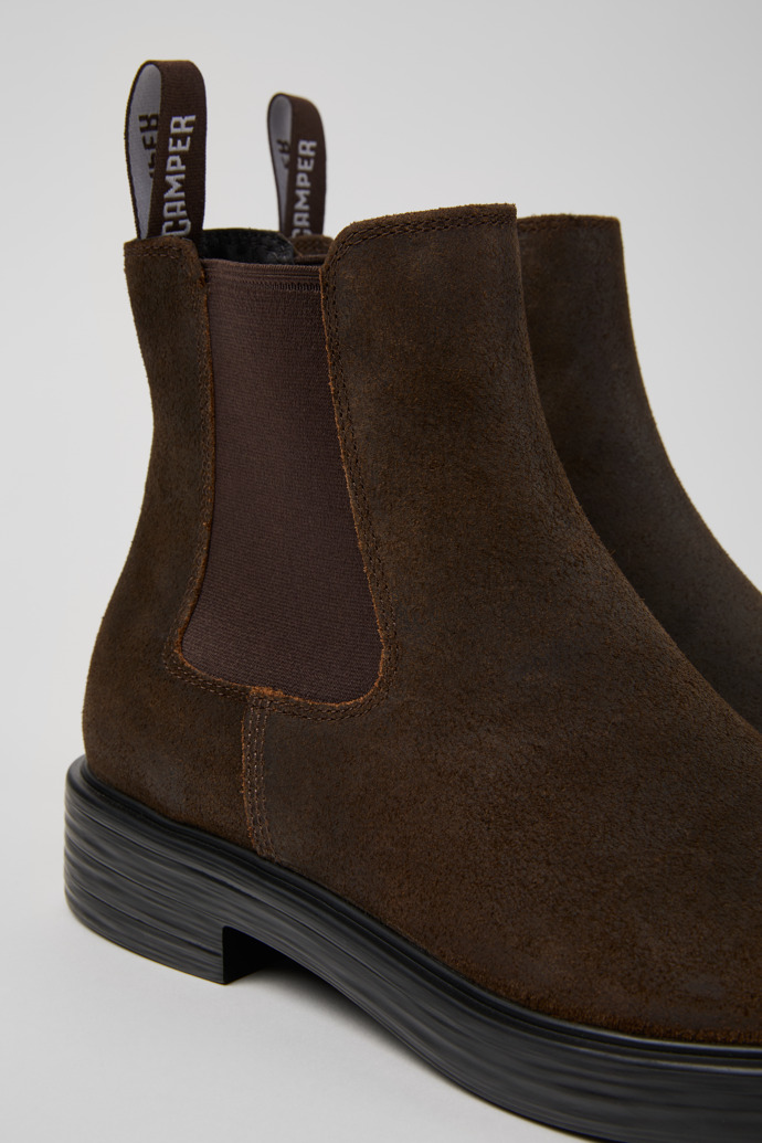 Camper Dean - Botines marrones de piel nobuk para hombre.