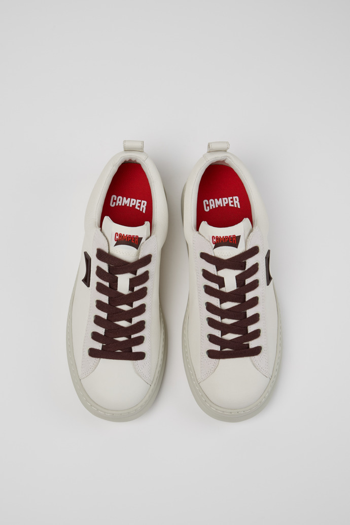 Camper Runner - Zapatillas blancas para hombre de piel y nobuk.
