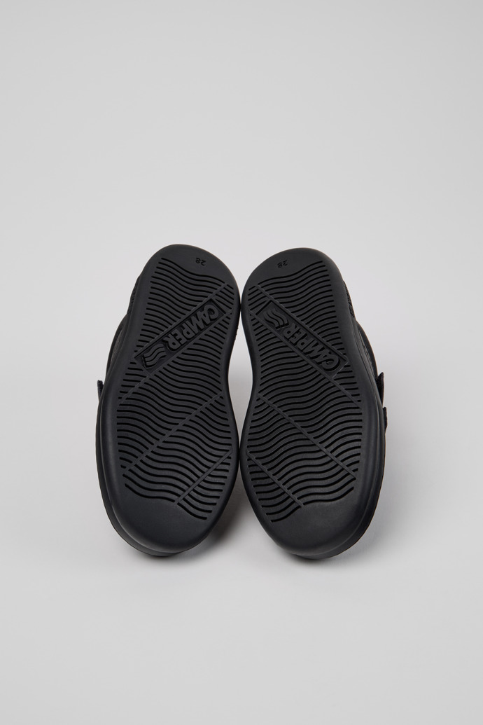Camper Runner - Zapatillas negras para niños de piel y nobuk.