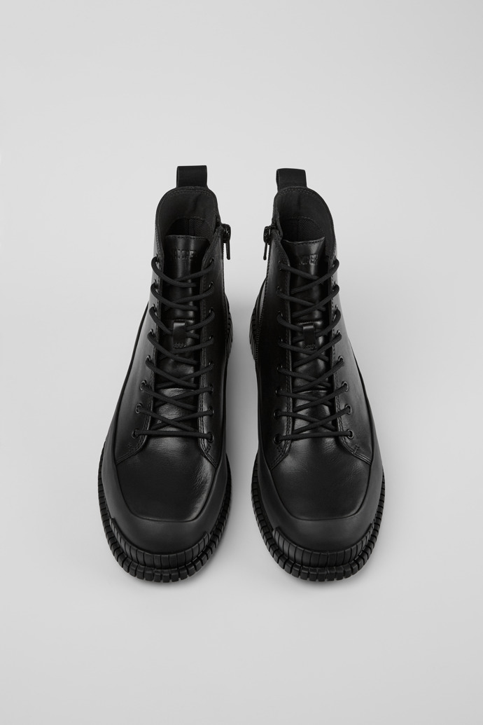Camper Pix - Botines de piel negra para mujer.