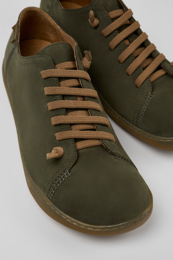 Camper Peu - Zapatos verdes de piel nobuk para hombre
