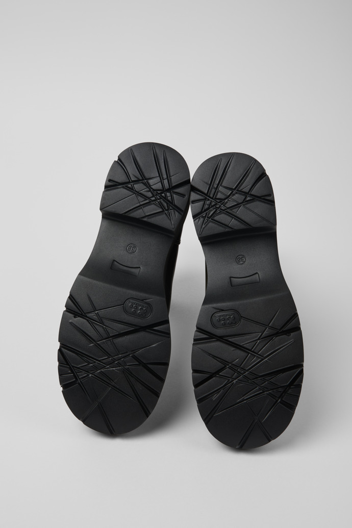 Camper Milah - Bota verde de piel para mujer con cremallera