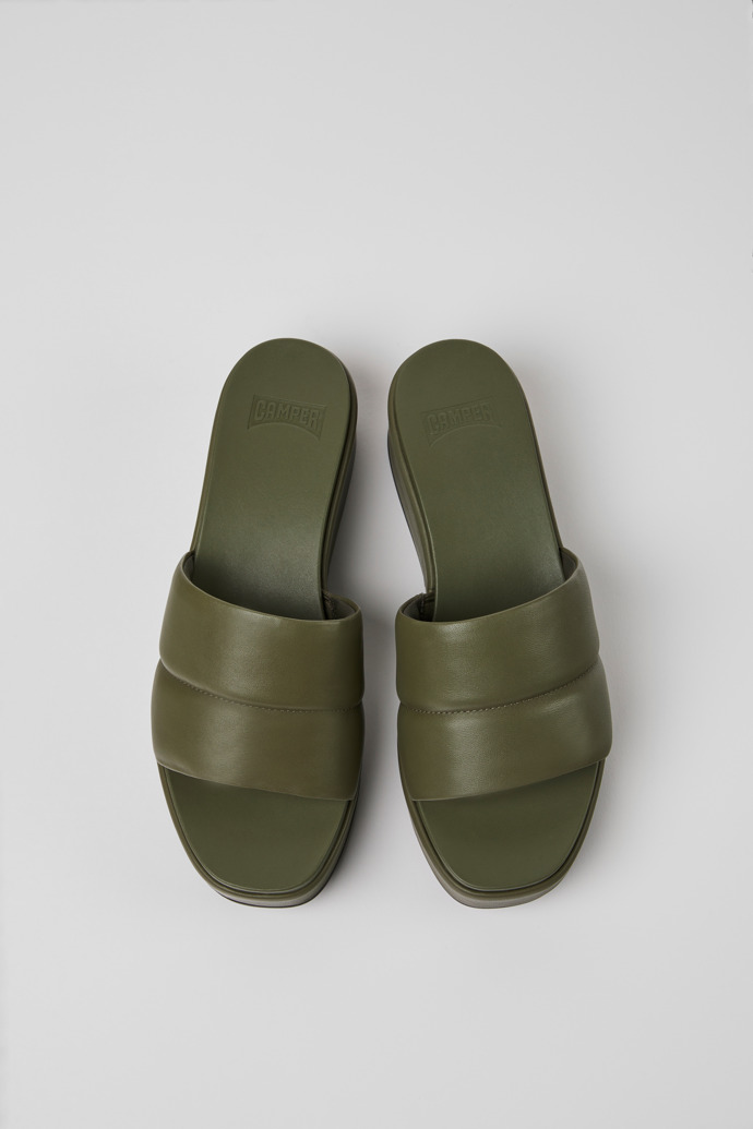 Camper Misia - Sandalias verdes de piel para mujer.