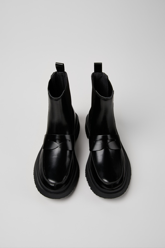 Camper Walden - Botines de piel negros para mujer.