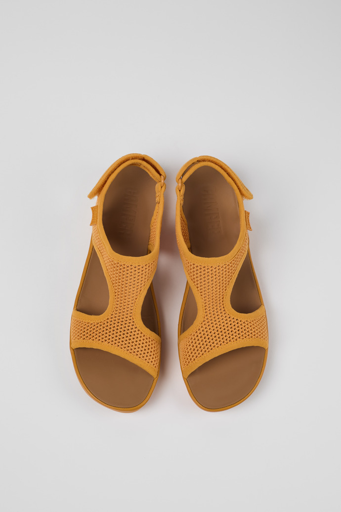 Camper Right - Sandalias naranjas de tela/piel para mujer