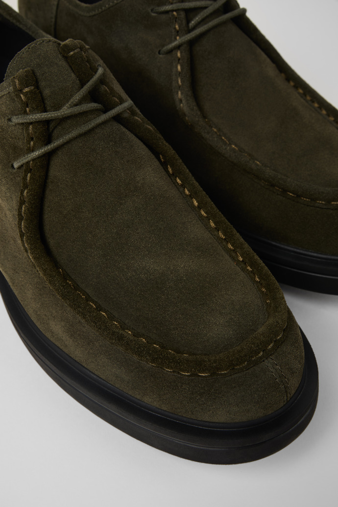 Camper Norman - Zapato de ante verde para hombre.