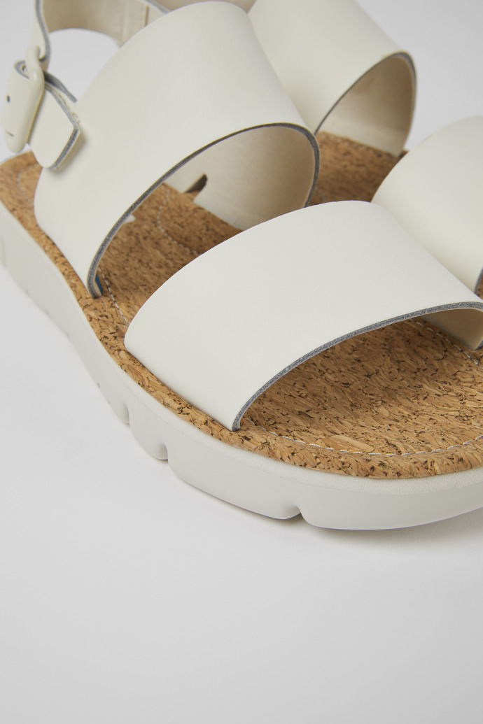 Camper Oruga - Sandalias blancas de piel para mujer