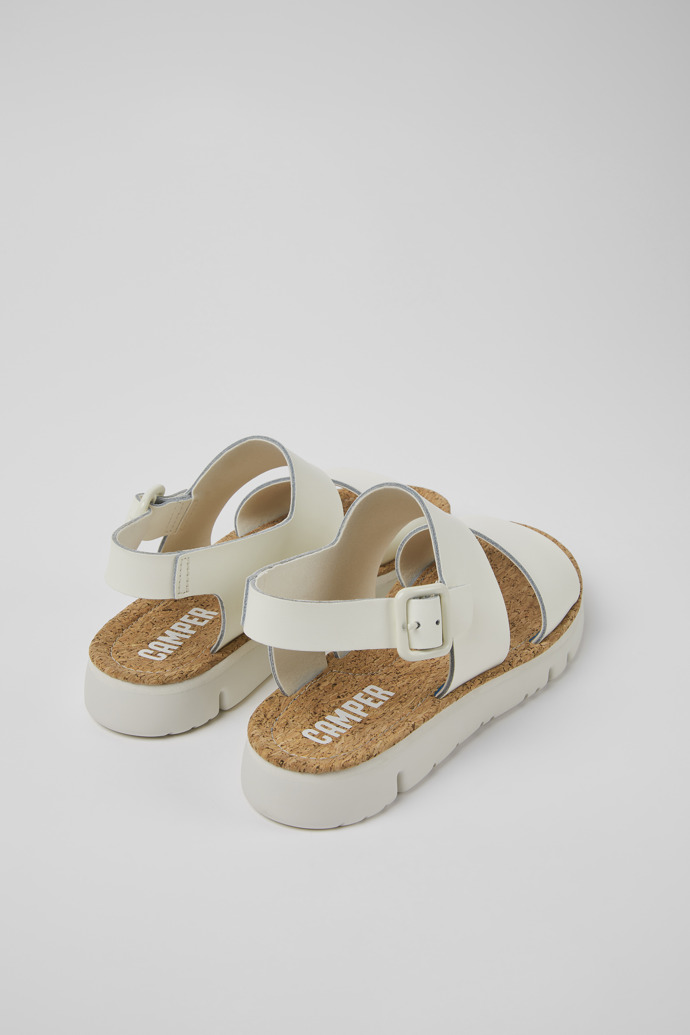 Camper Oruga - Sandalias blancas de piel para mujer
