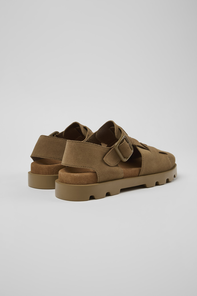 Sandalias Camper Brutus - Sandalias marrones de piel nobuk para mujer