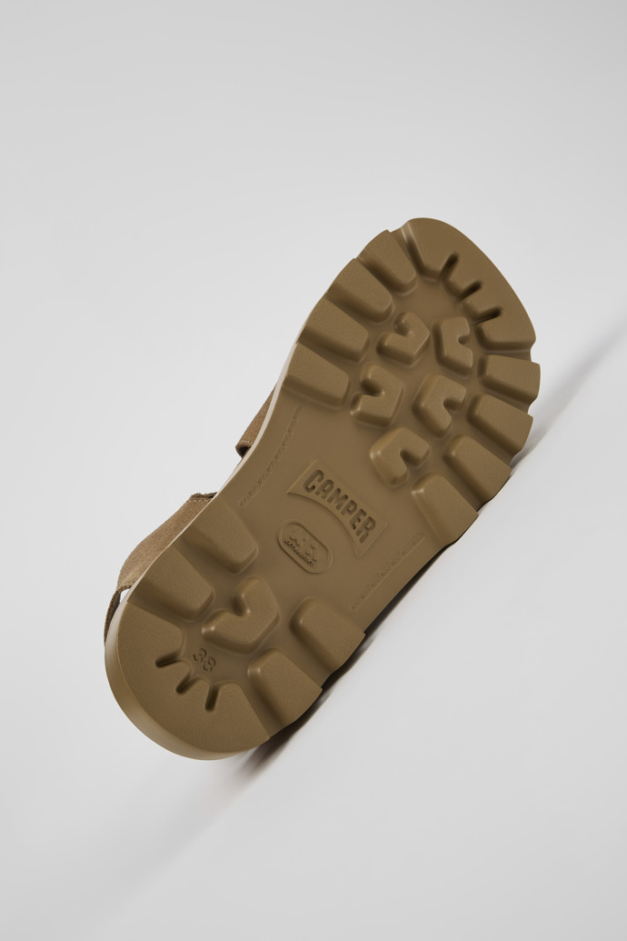 Sandalias Camper Brutus - Sandalias marrones de piel nobuk para mujer