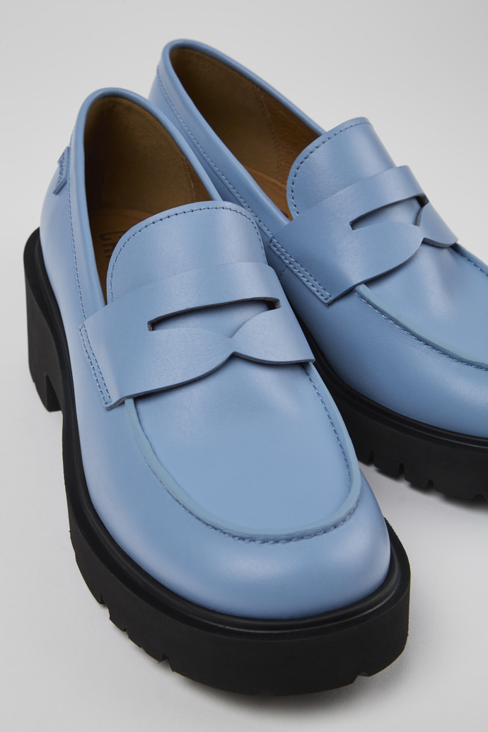 Camper Milah - Mocasines de piel azules para mujer