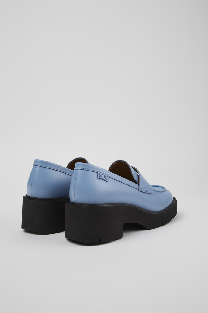 Camper Milah - Mocasines de piel azules para mujer