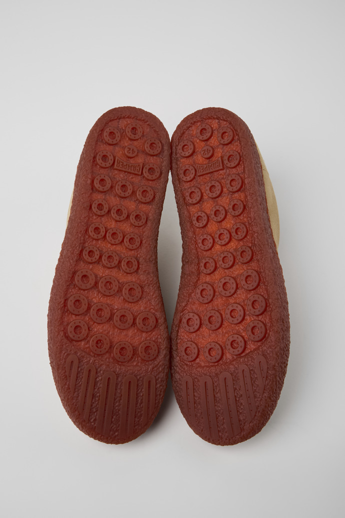 Camper Peu Terreno - Zapato beige de piel nobuk para hombre.
