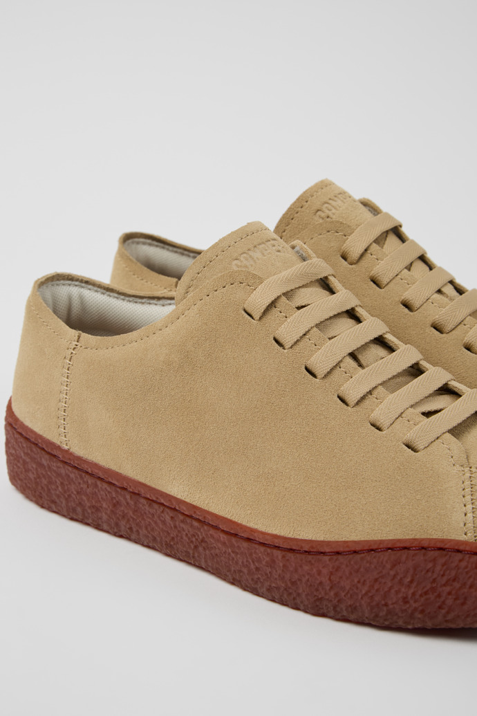Camper Peu Terreno - Zapato beige de piel nobuk para hombre.
