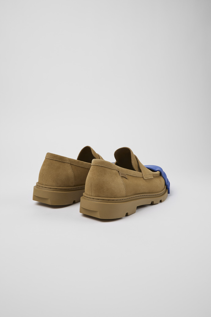 Camper Junction - Mocasines marrones para hombre de piel nobuk.