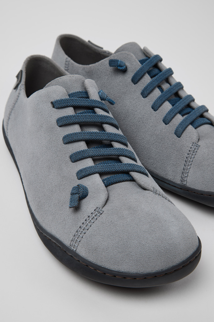Camper Peu - Zapato gris de piel nobuk para hombre.