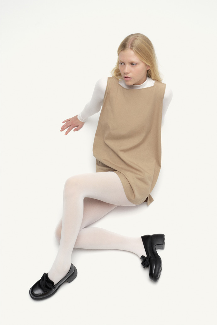 Camper Thelma - Bailarinas/mocasines de piel negra para mujer.