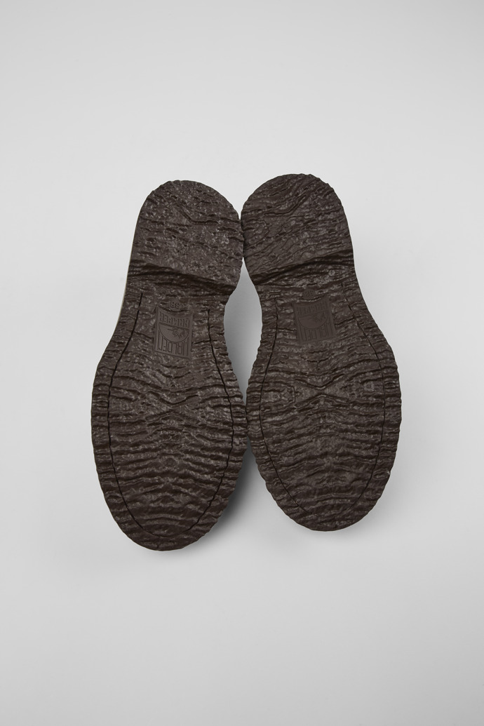 Camper Twins - Mocasines marrones y blancos de piel para mujer.