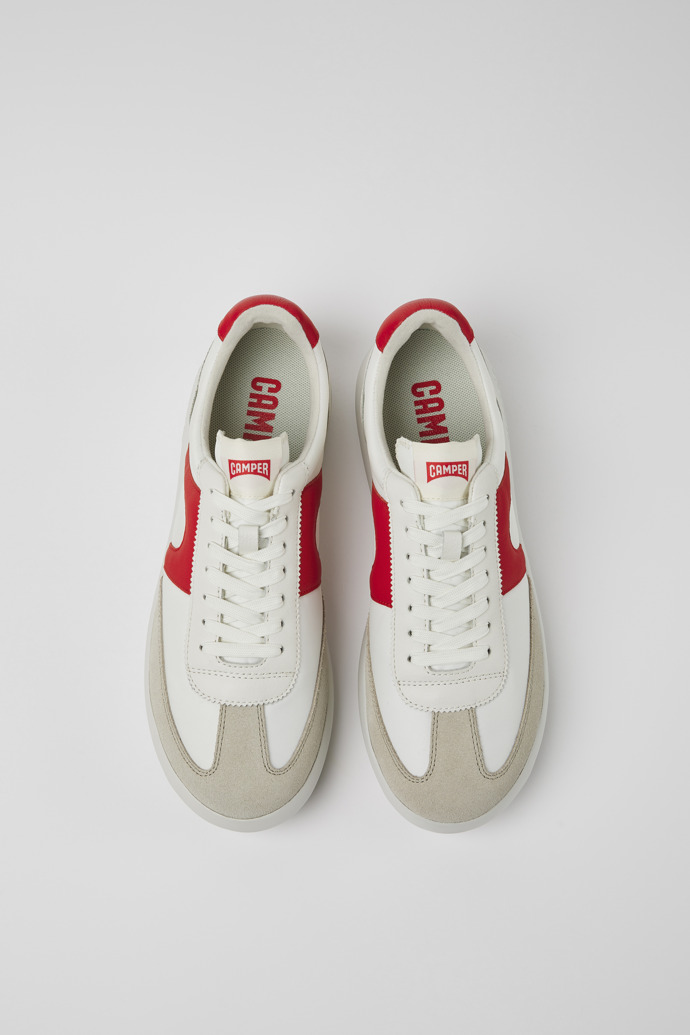 Camper Pelotas XLite - Zapatillas blancas y rojas de piel y textil para hombre