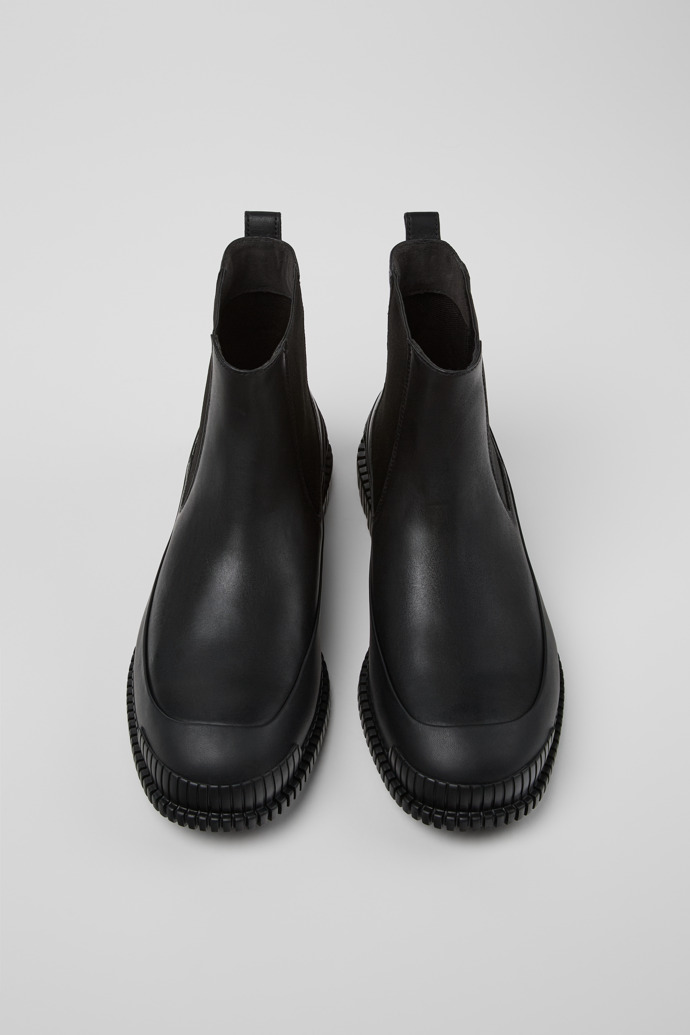Camper Pix - Botines negros de piel para hombre.