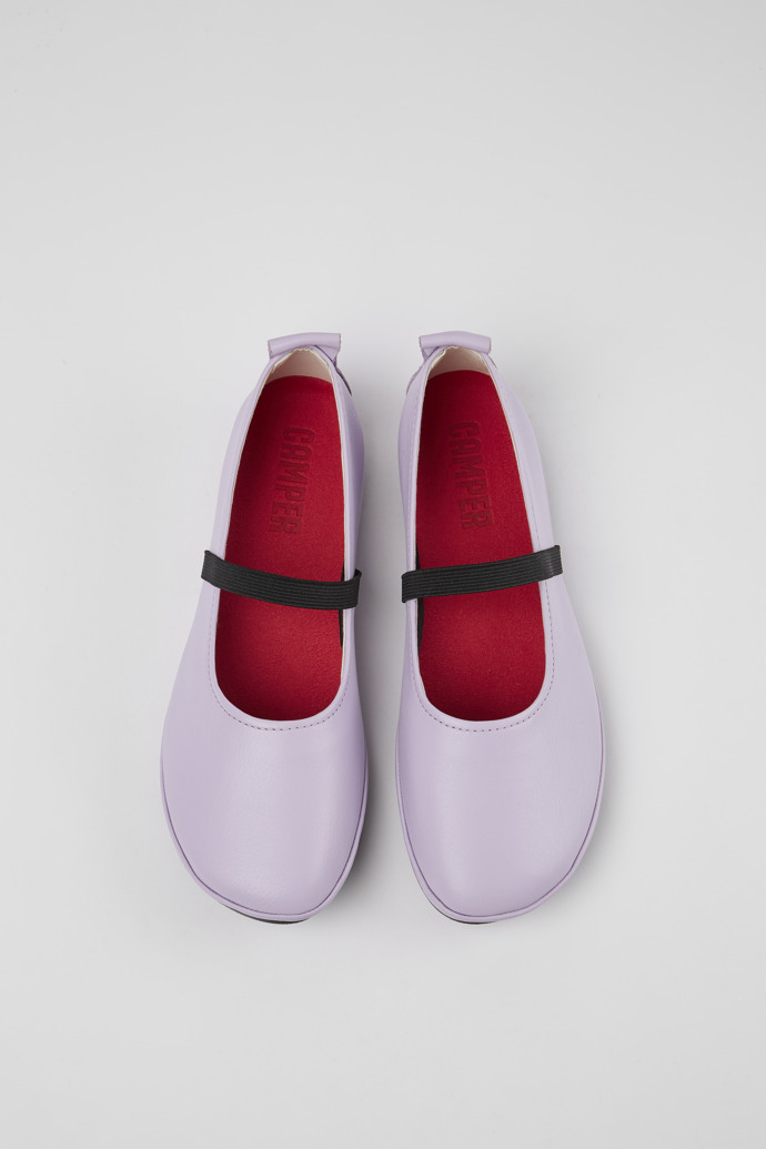 Camper Right - Merceditas de piel morada para mujer