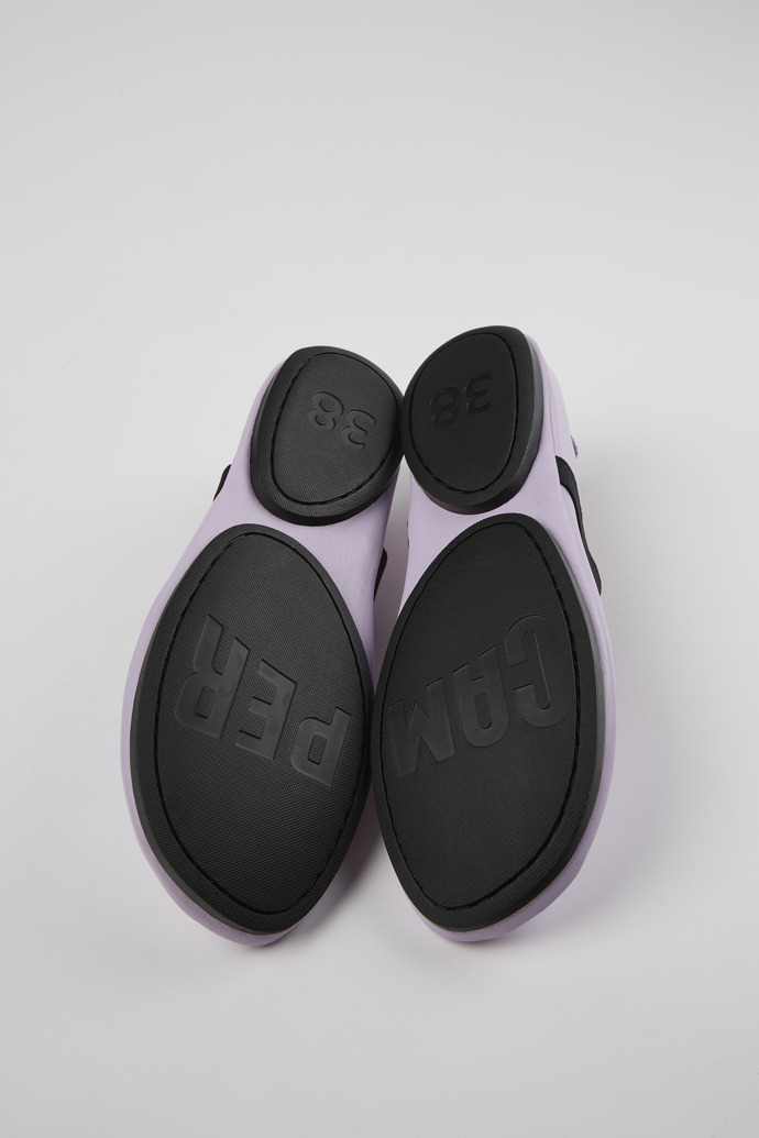 Camper Right - Merceditas de piel morada para mujer