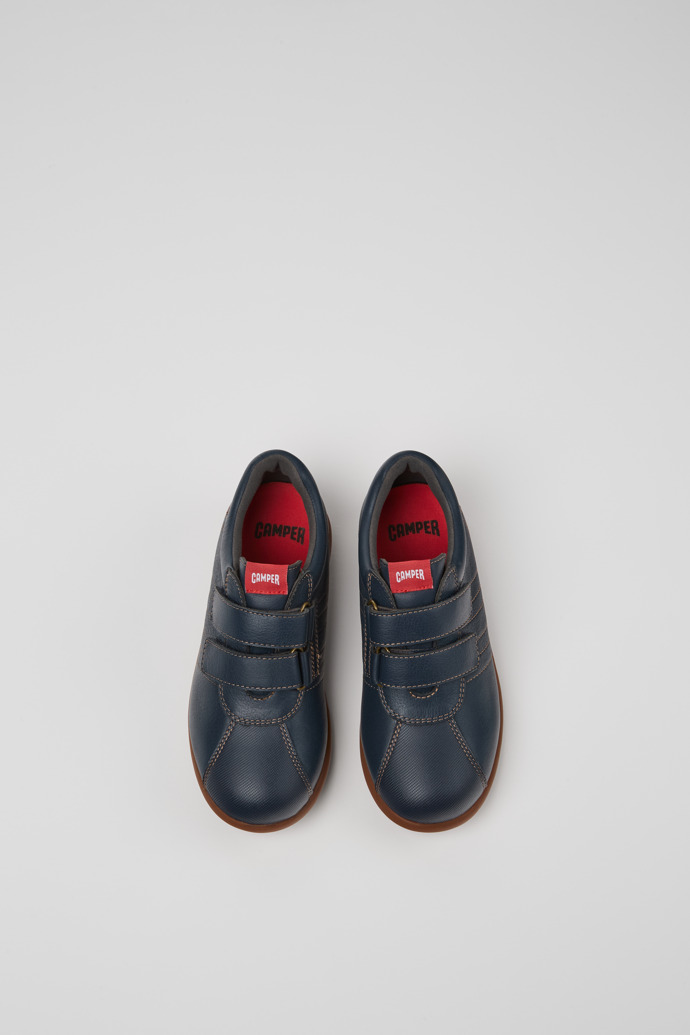 Camper Pelotas - Zapatillas azules para niño de piel y textil.