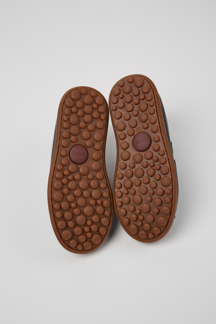 Camper Pelotas - Zapatillas azules para niño de piel y textil.