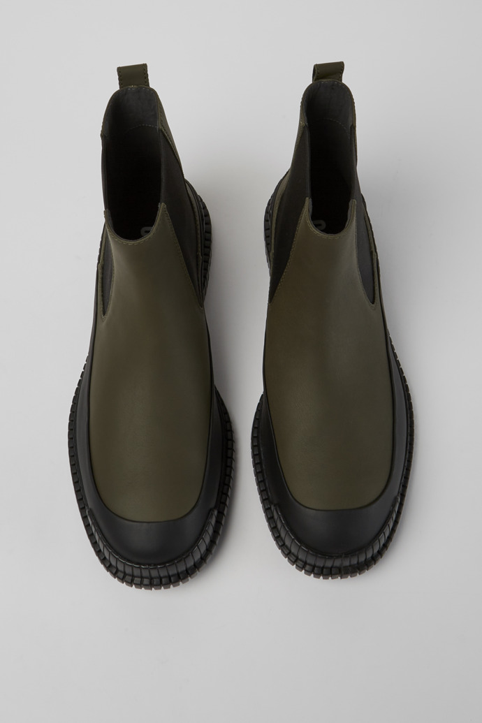 Camper Pix - Botines Chelsea verdes de piel para hombre.