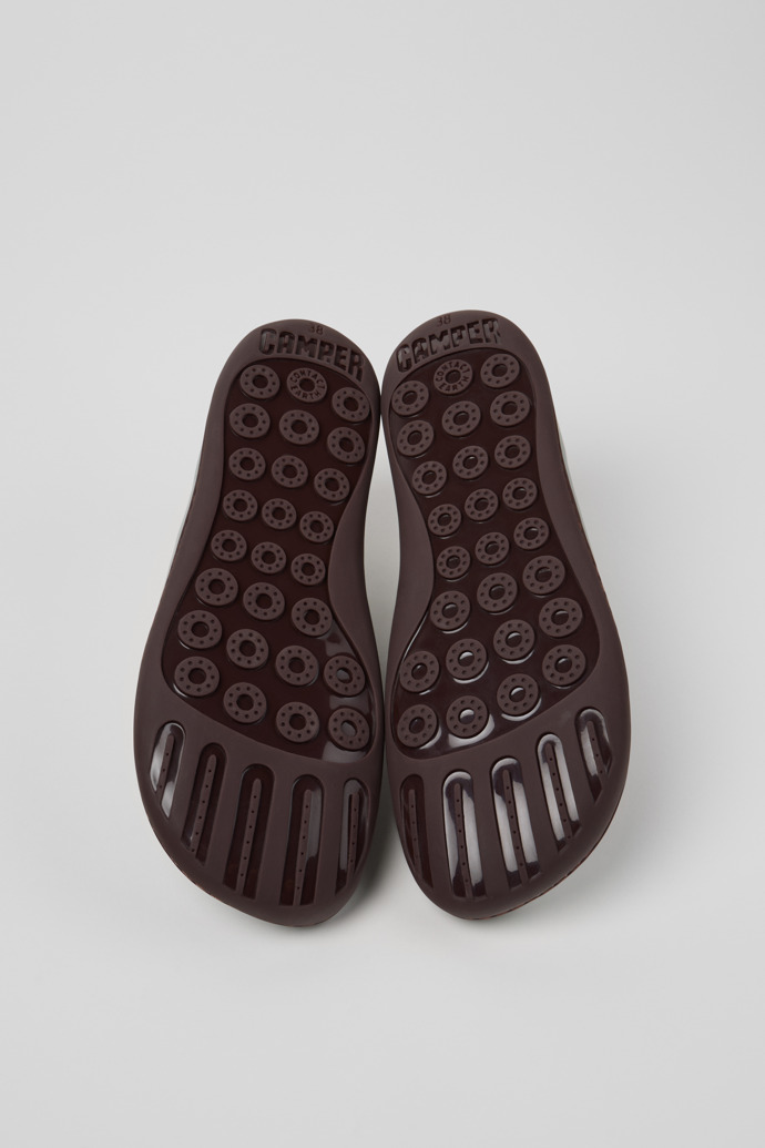 Camper Twins - Zapatos de piel gris para mujer.