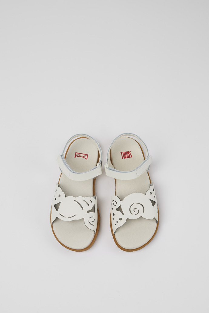 Camper Twins - Sandalias blancas de piel
