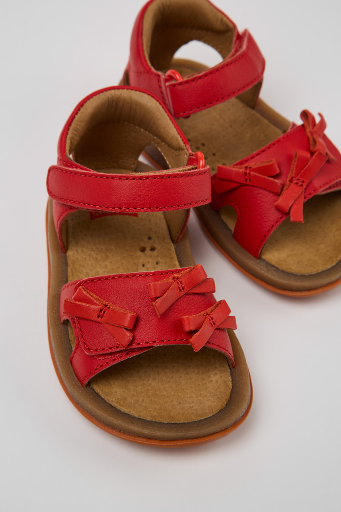 Camper Twins - Sandalias infantiles rojas de piel.