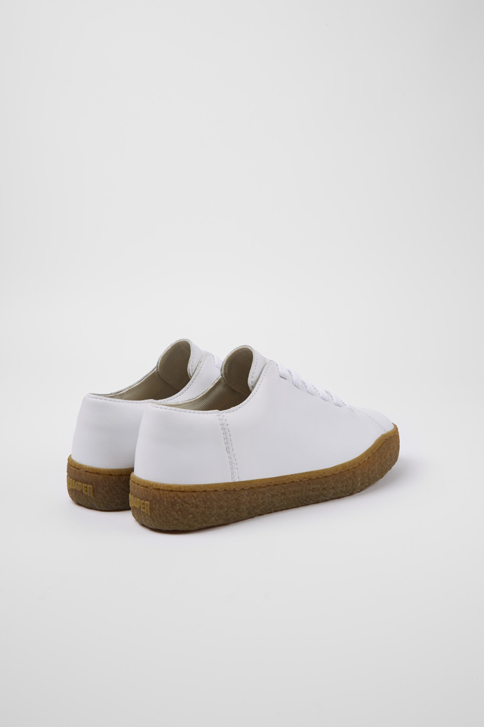 Camper Peu Terreno - Zapato de piel blanco para mujer