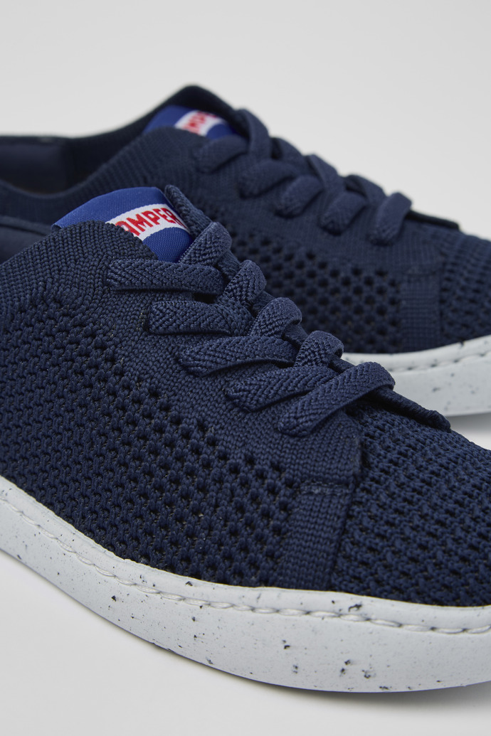 Camper Peu Touring - Zapato textil azul sin cordones.