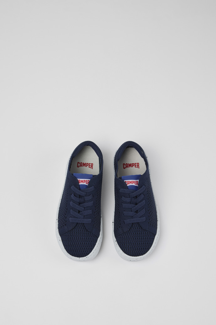Camper Peu Touring - Zapato textil azul sin cordones.