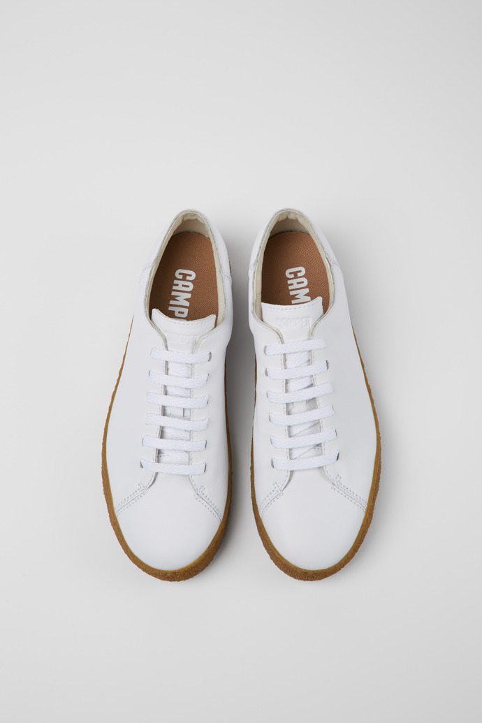 Camper Peu Terreno - Zapato de piel blanco para hombre