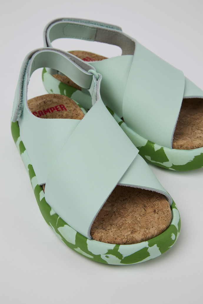 Camper Pelotas Flota - Sandalias azules de piel con tiras cruzadas