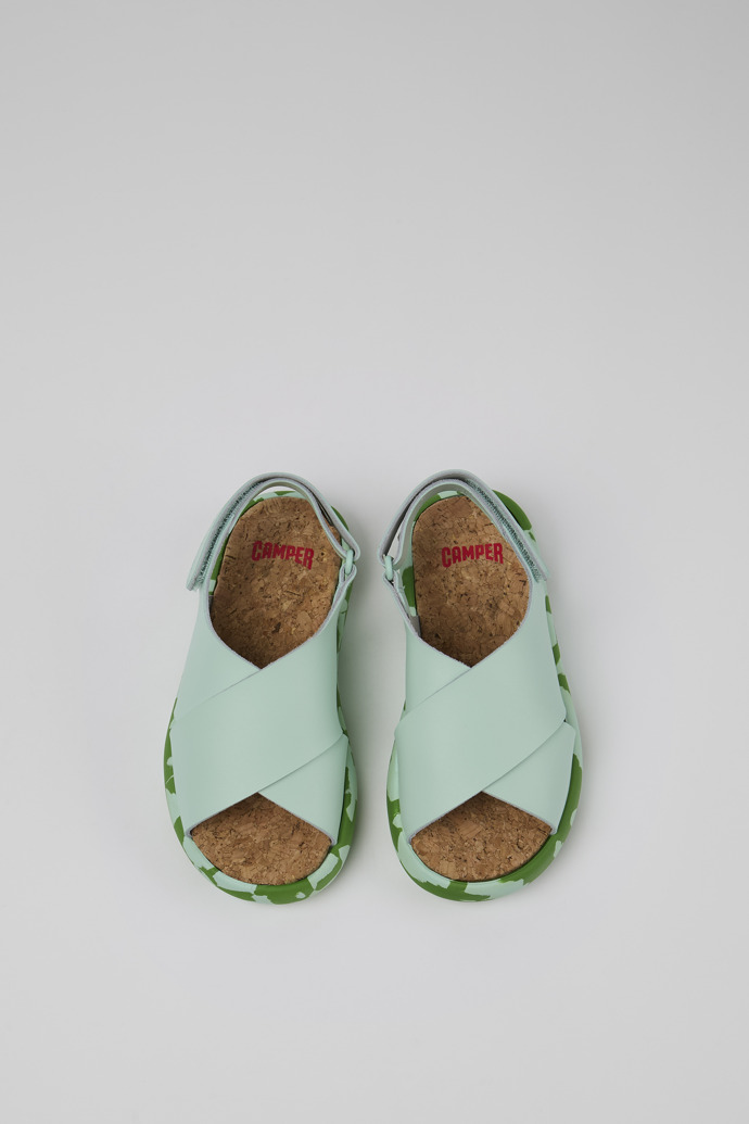 Camper Pelotas Flota - Sandalias azules de piel con tiras cruzadas