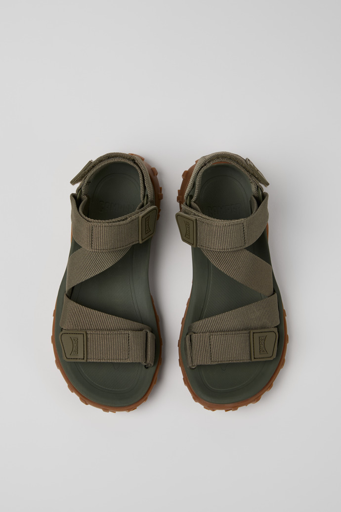 Camper Drift Trail Sandal - Sandalias verdes de PET reciclable para mujer.