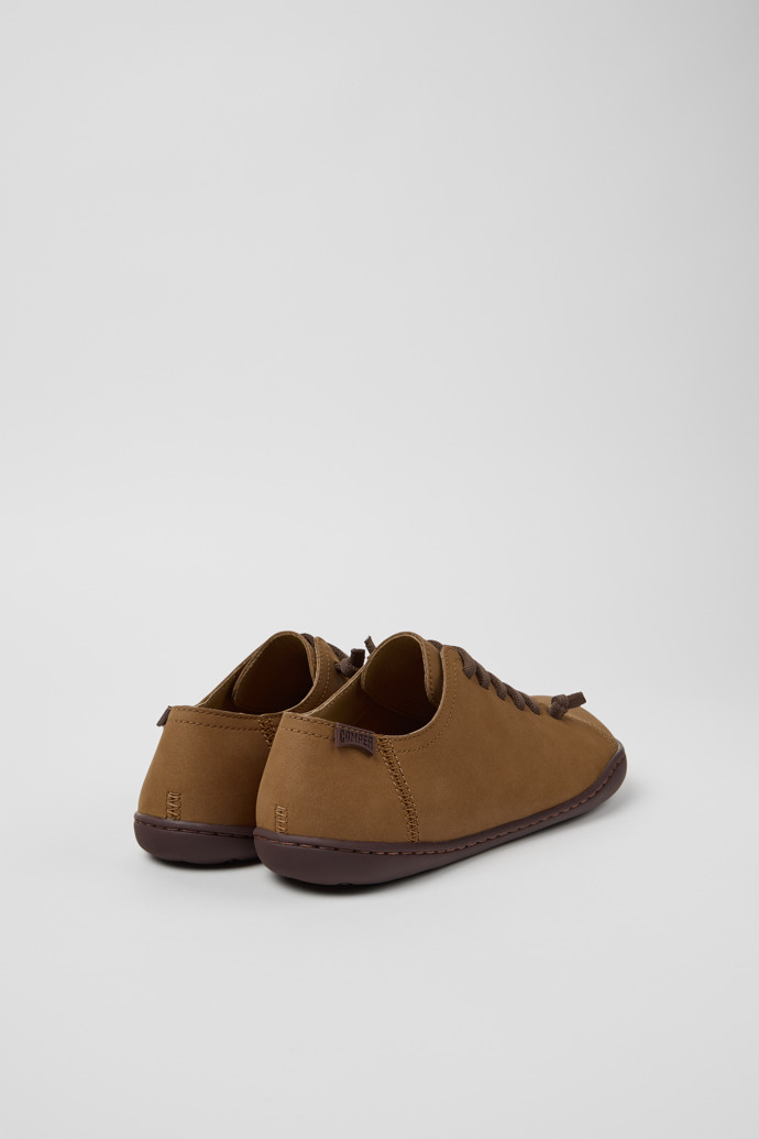 Camper Peu - Zapato marrón de piel y PET para mujer.