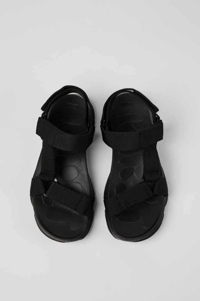 Camper Karst Sandal - Sandalias negras para mujer fabricadas con PET reciclado.