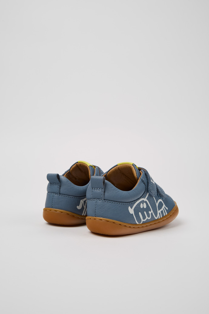 Camper Twins - Zapatos de piel gris y blanca para niños